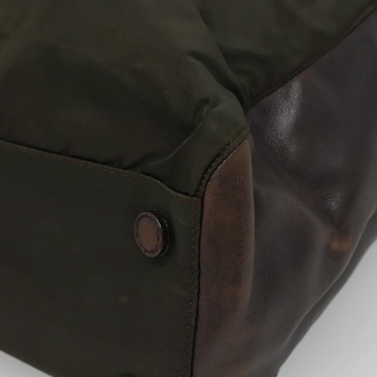 Prada Tessuto Green Synthetic Tote Bag (Pre-Owned)