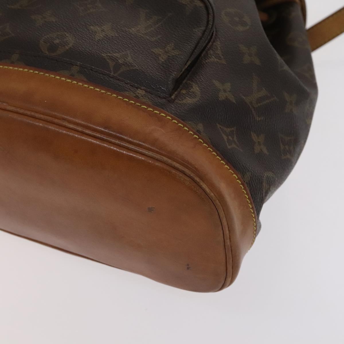 Louis Vuitton Montsouris Mm Brown Canvas Backpack Bag (Pre-Owned)