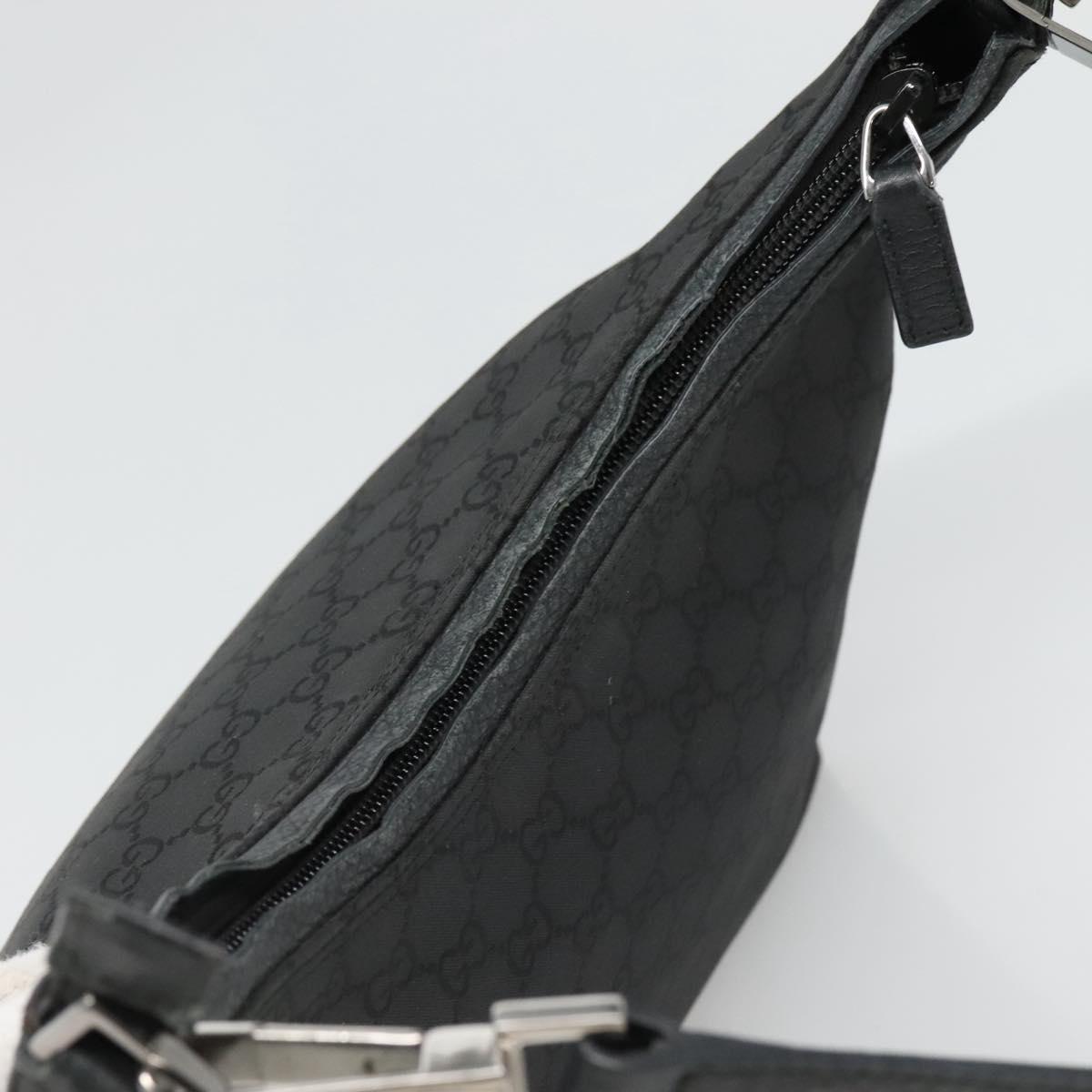 Gucci Jackie Black Canvas Shoulder Bag (Pre-Owned)