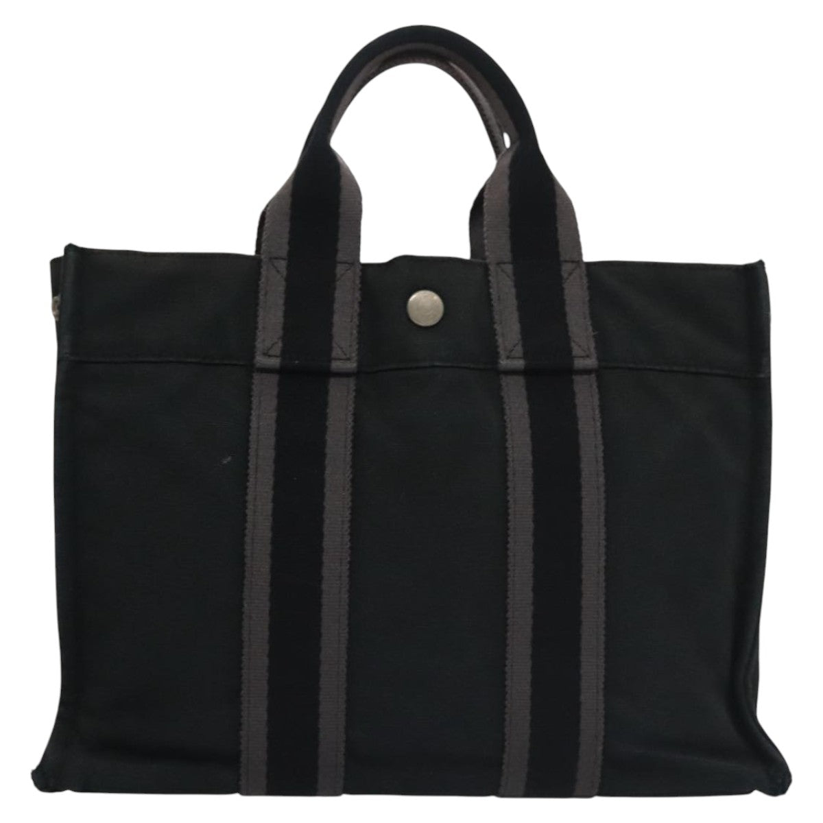 Hermès Fourre Tout Black Canvas Handbag (Pre-Owned)