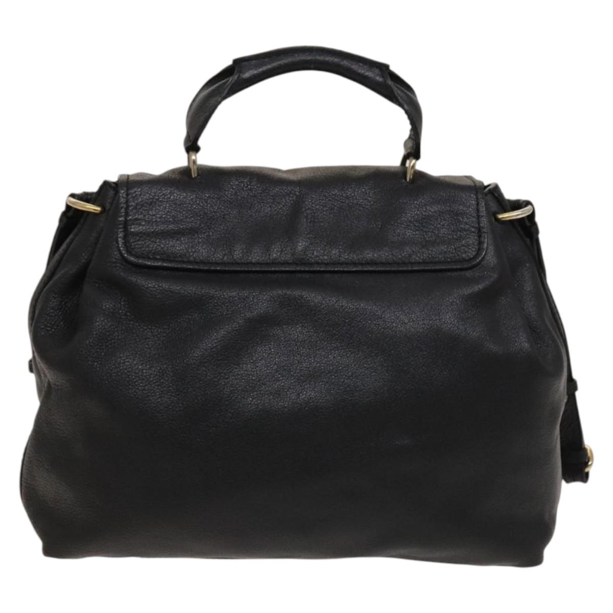 Chloé Elsie Black Leather Handbag (Pre-Owned)