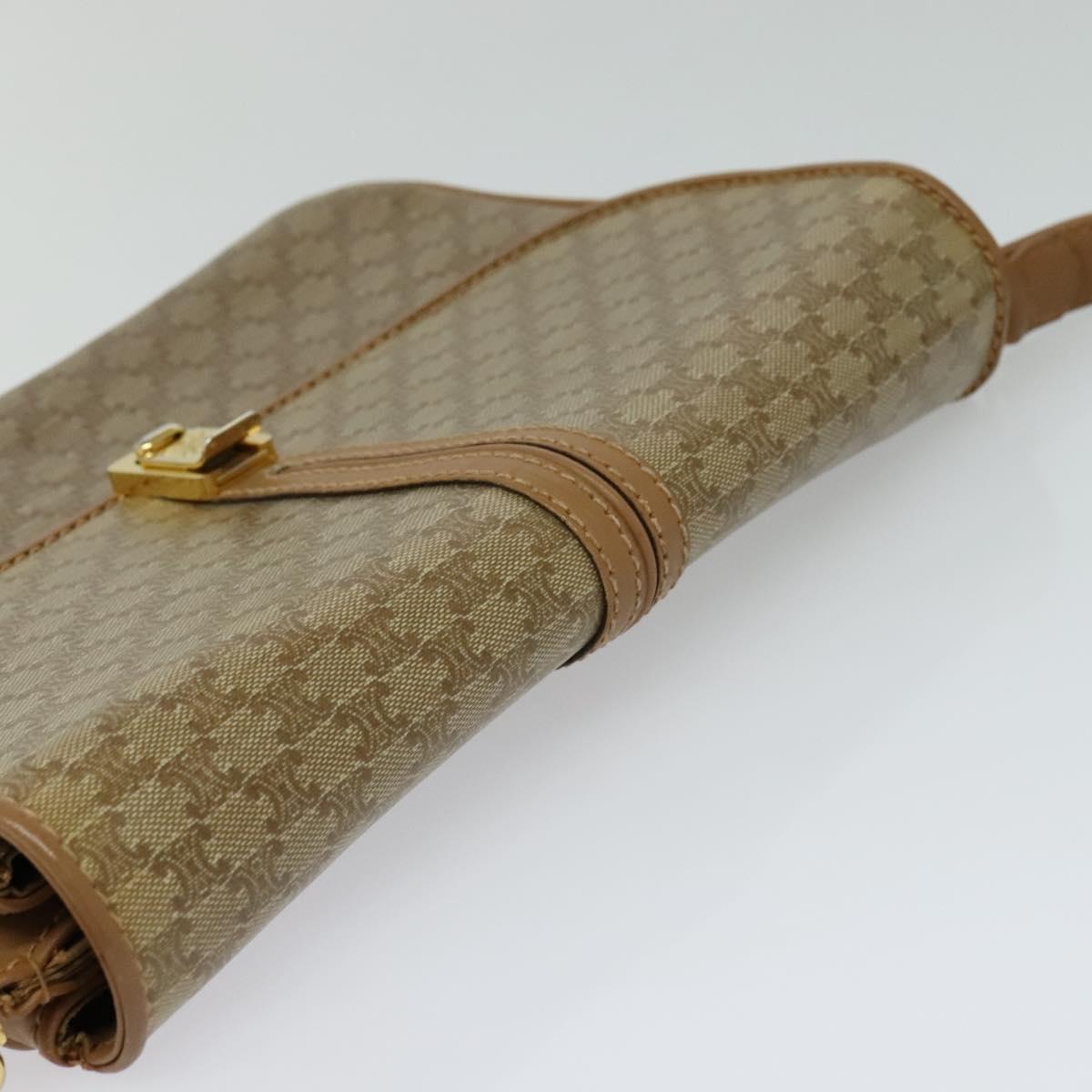 Céline Macadam Beige Canvas Shoulder Bag (Pre-Owned)