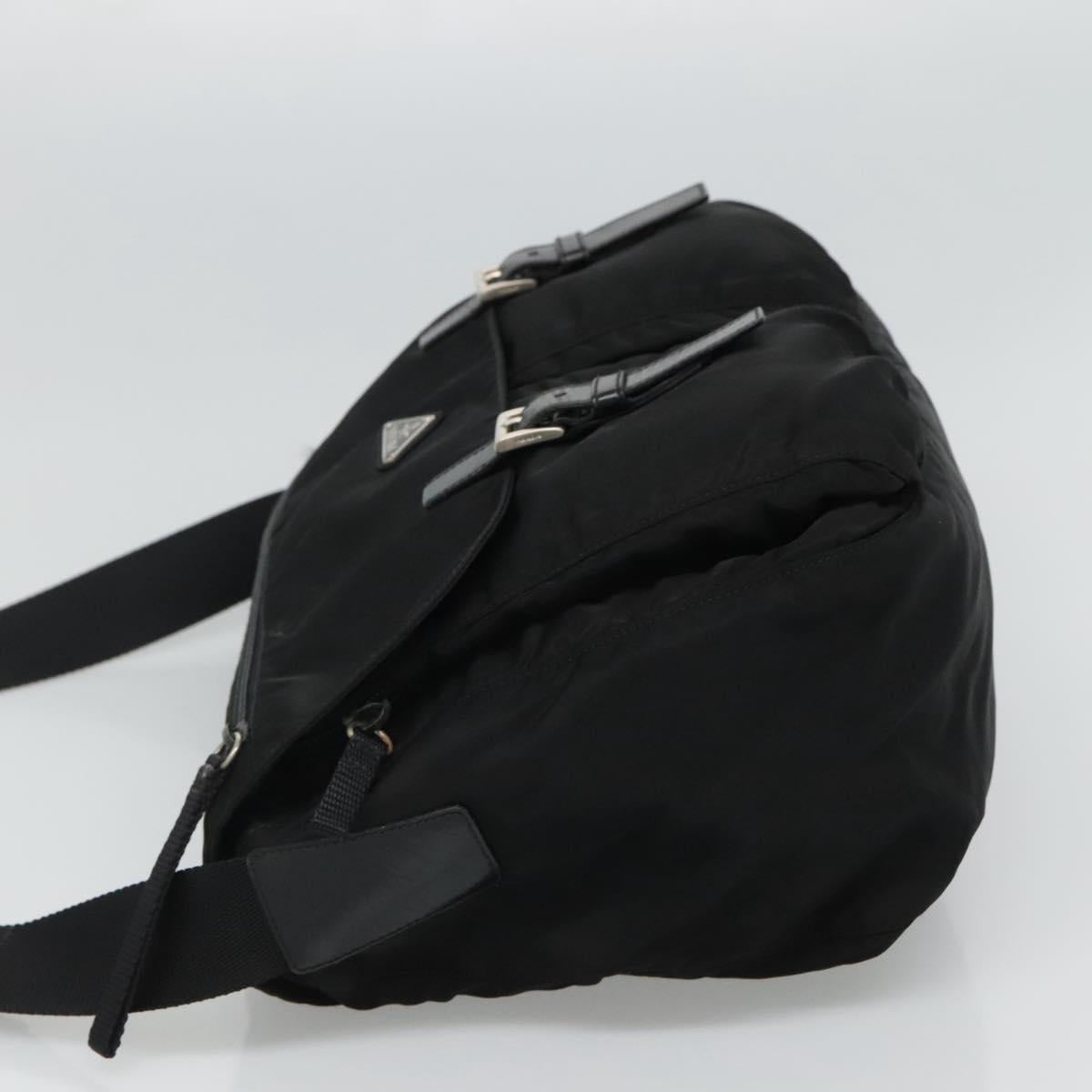 Prada Vela Black Synthetic Shoulder Bag (Pre-Owned)