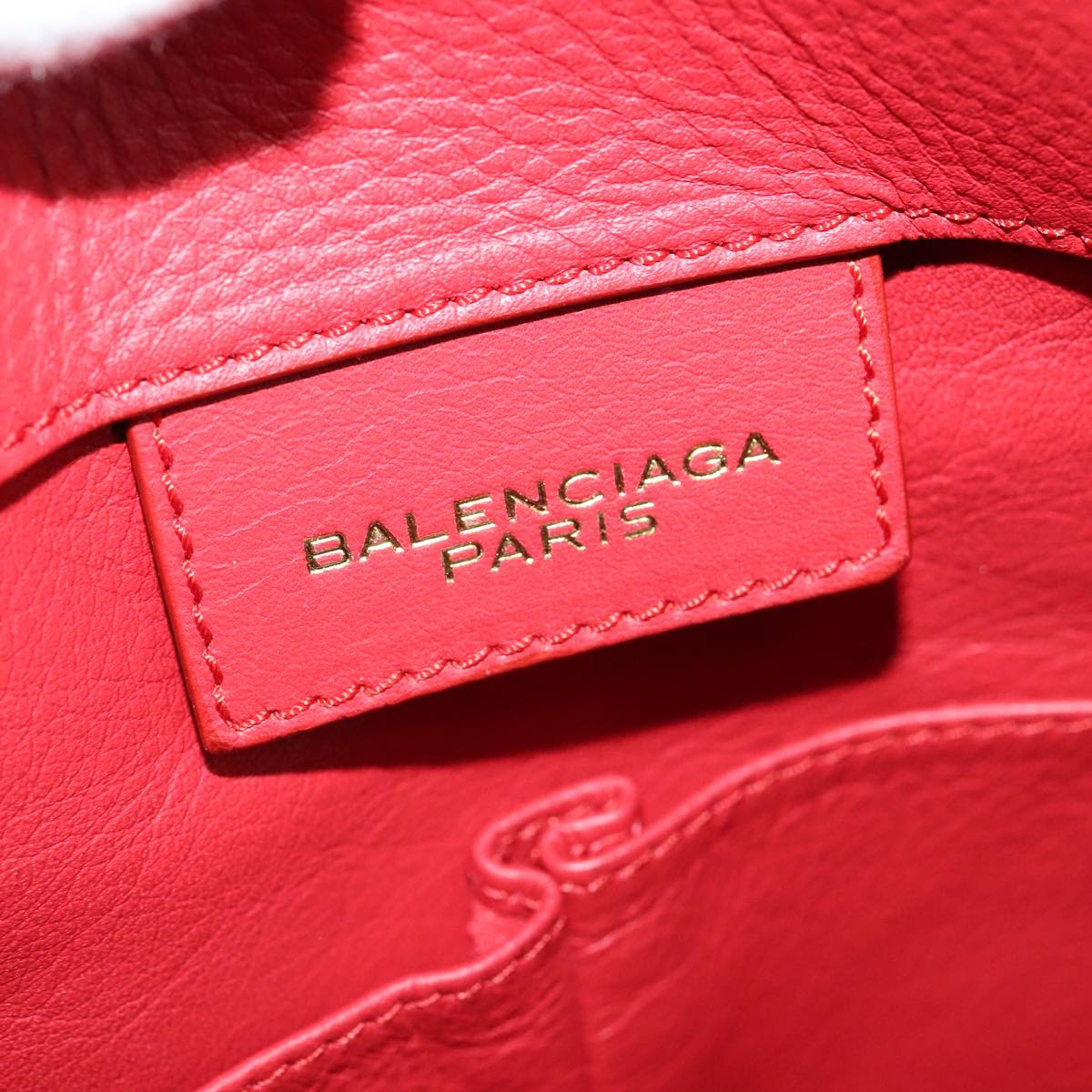 Balenciaga Papier Red Leather Tote Bag (Pre-Owned)