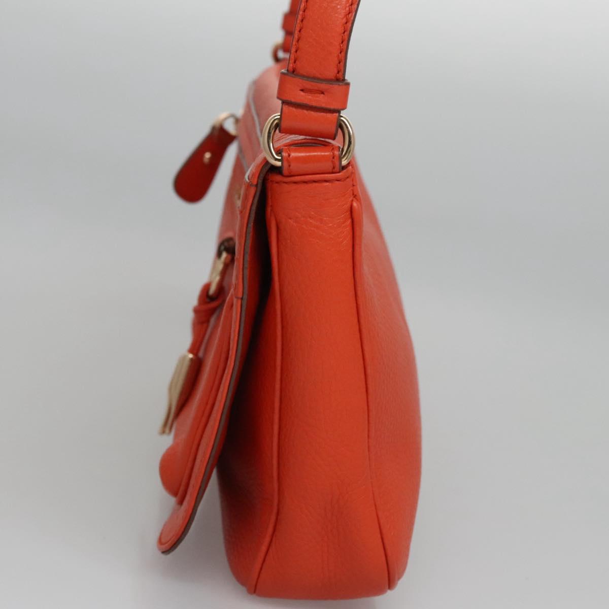 Salvatore Ferragamo Orange Leather Shoulder Bag (Pre-Owned)