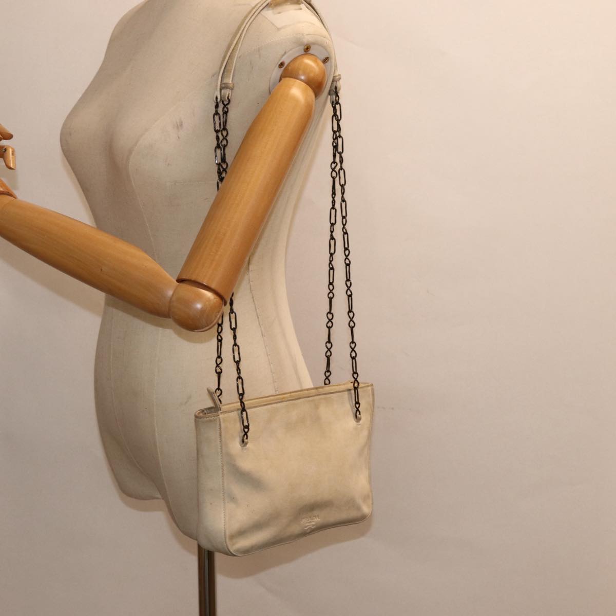 Prada Beige Suede Shoulder Bag (Pre-Owned)