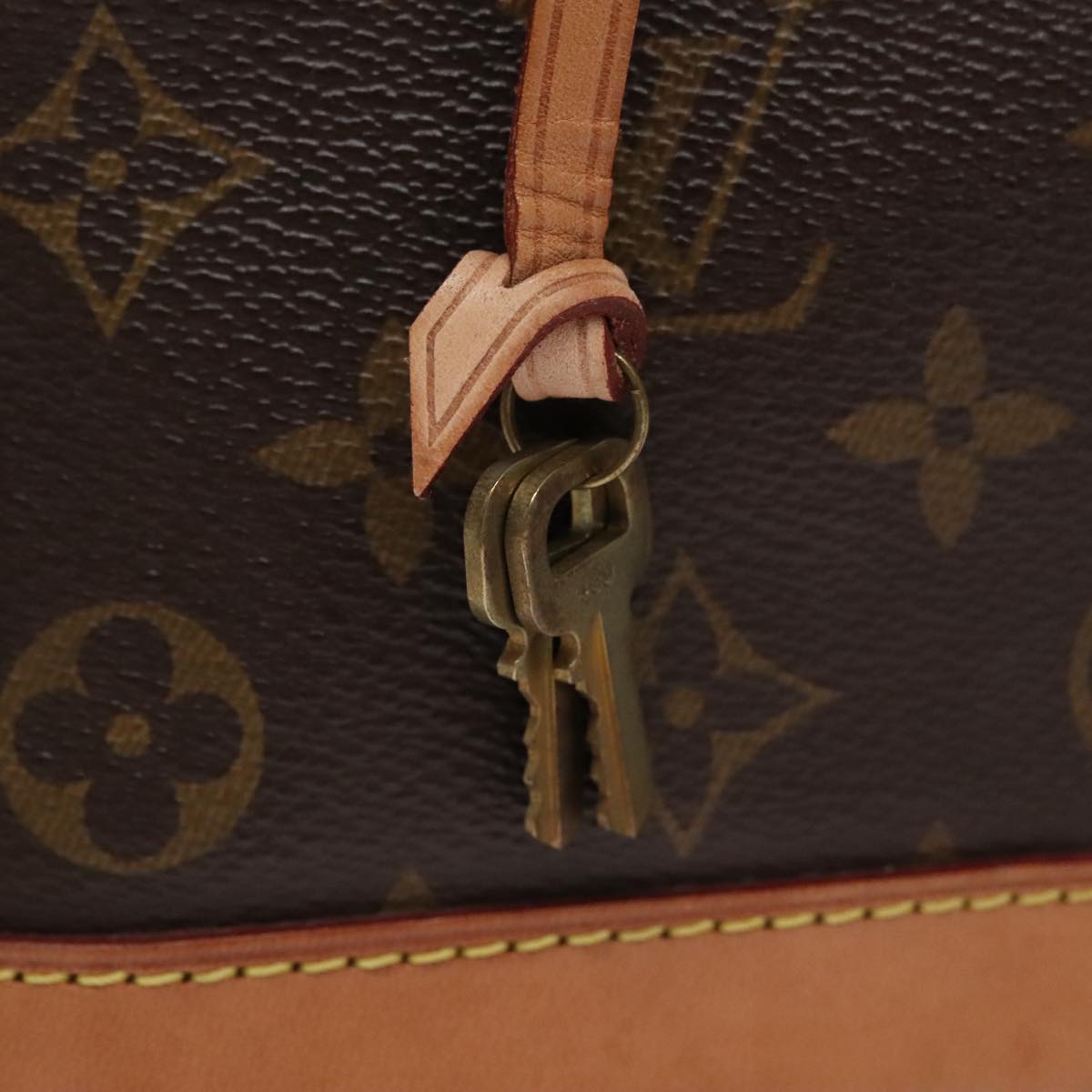 Louis Vuitton Alma Brown Canvas Handbag (Pre-Owned)