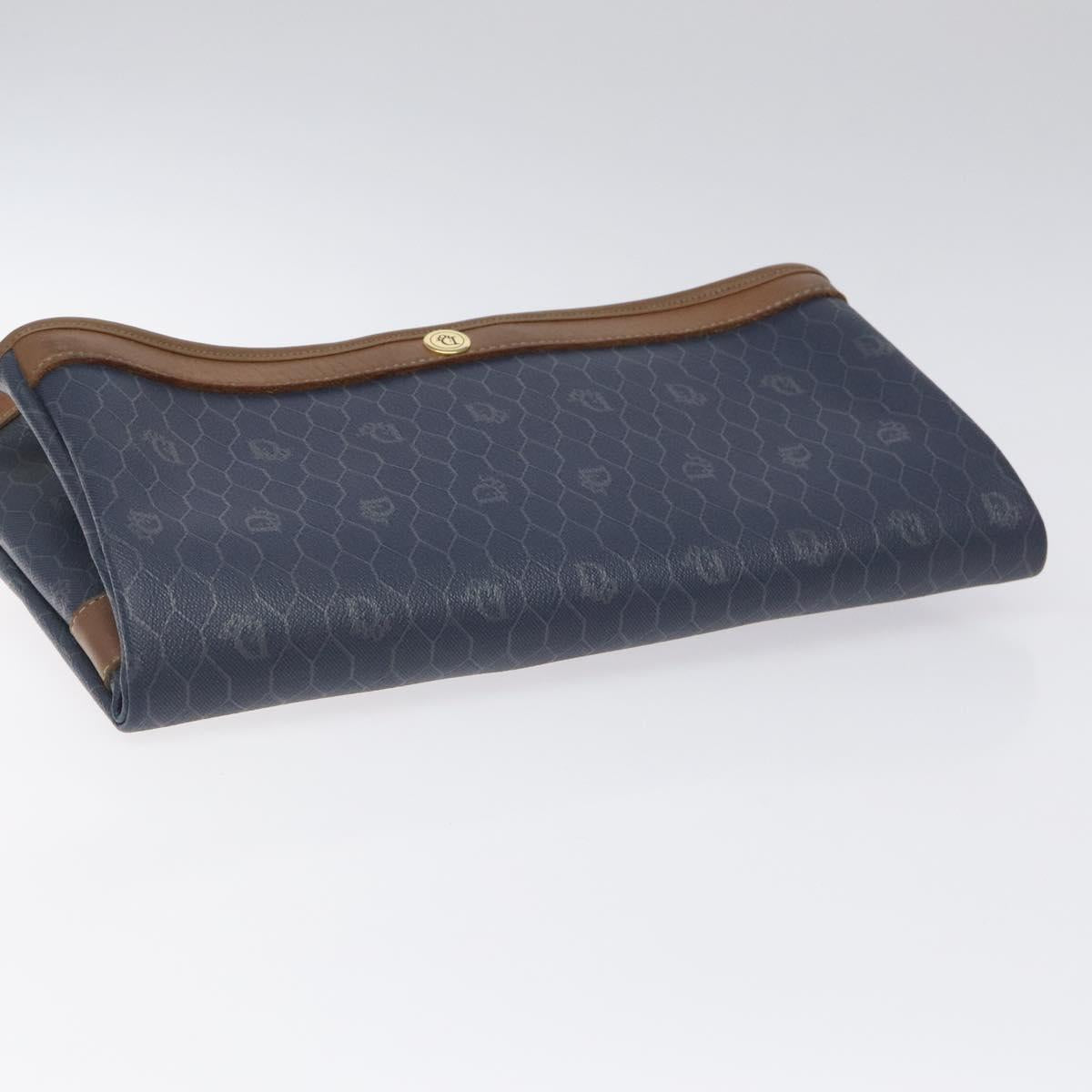 Dior Honeycomb Navy Canvas Clutch Bag (Pre-Owned)