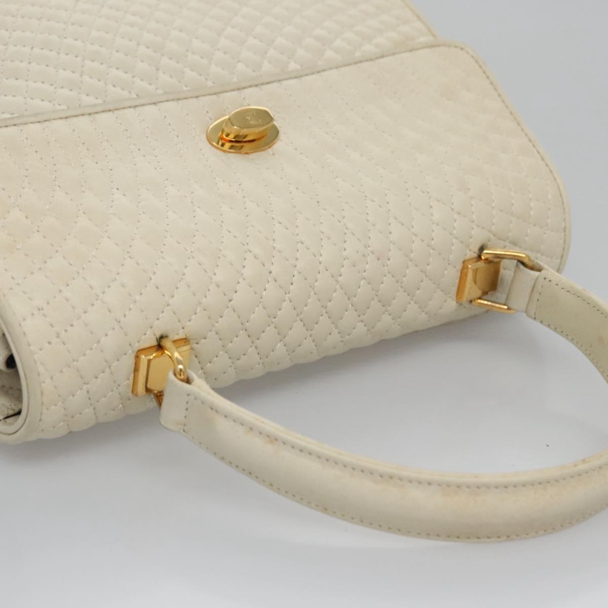 Bally White Leather Handbag (Pre-Owned)