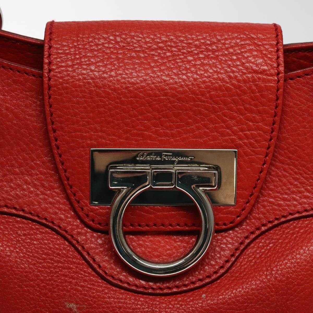 Salvatore Ferragamo Marisa Red Leather Handbag (Pre-Owned)
