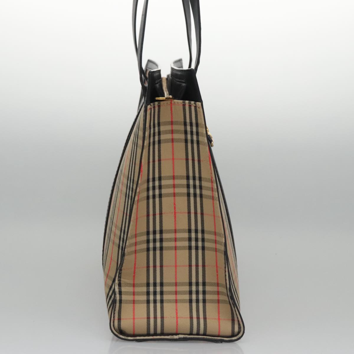 Burberry Nova Check Beige Canvas Tote Bag (Pre-Owned)