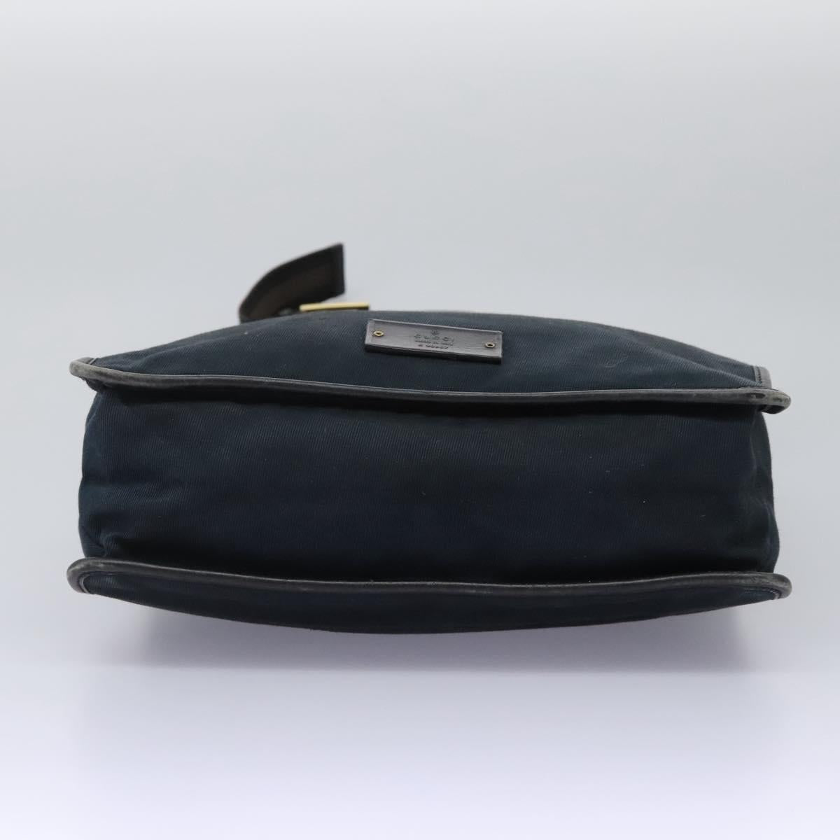 Gucci Navy Canvas Shoulder Bag (Pre-Owned)