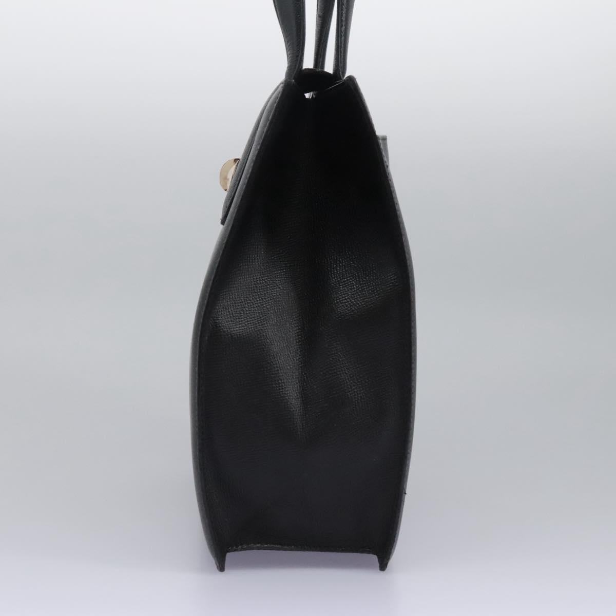 Bulgari Logo Mania Black Leather Handbag (Pre-Owned)