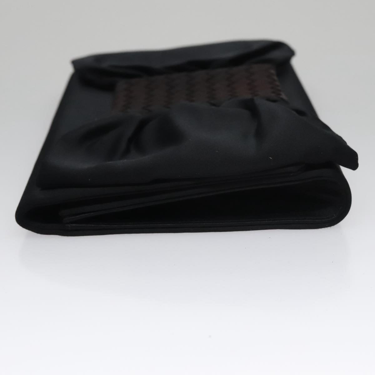 Bottega Veneta Black Silk Clutch Bag (Pre-Owned)