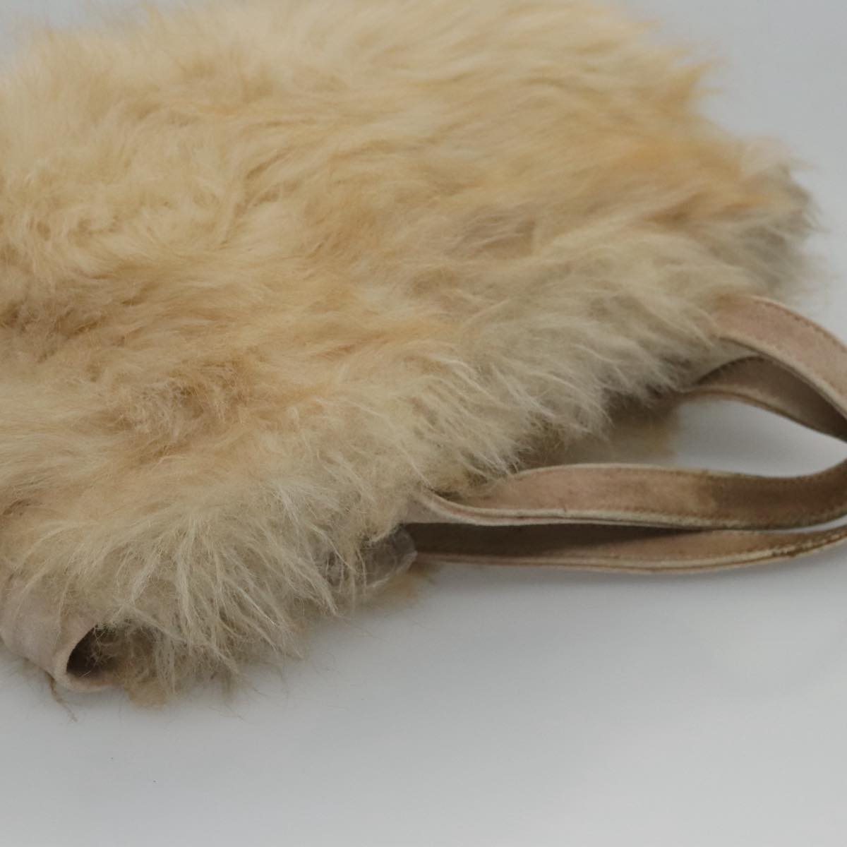 Burberry Blue Label Beige Faux Fur Handbag (Pre-Owned)