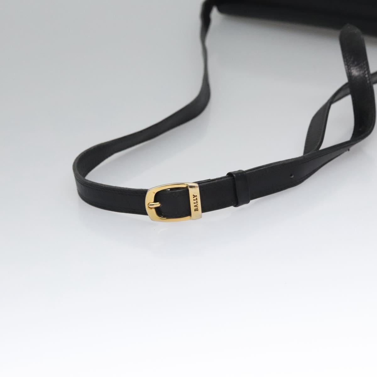 Bally Black Leather Shoulder Bag (Pre-Owned)