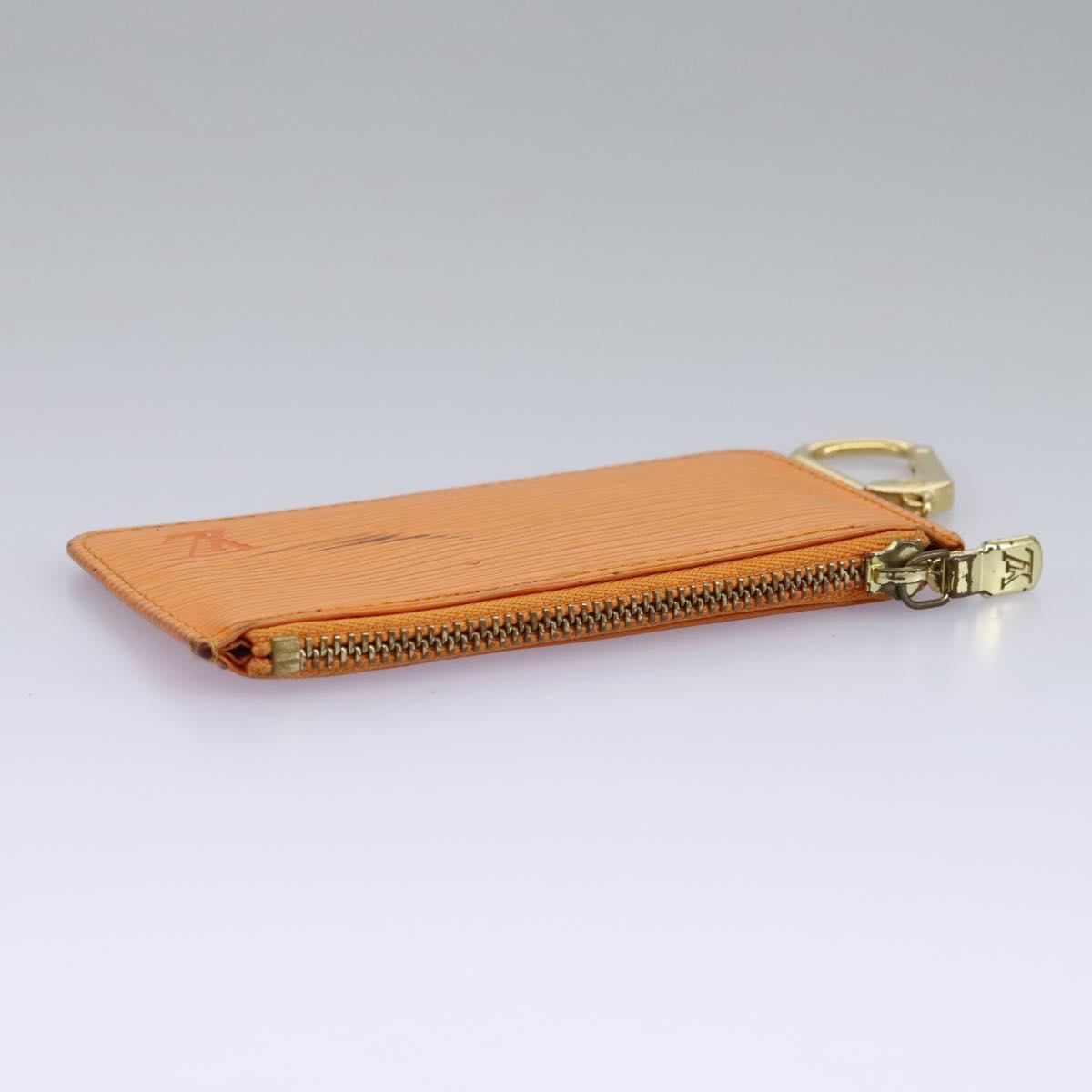 Louis Vuitton Pochette Clés Orange Leather Wallet (Pre-Owned)