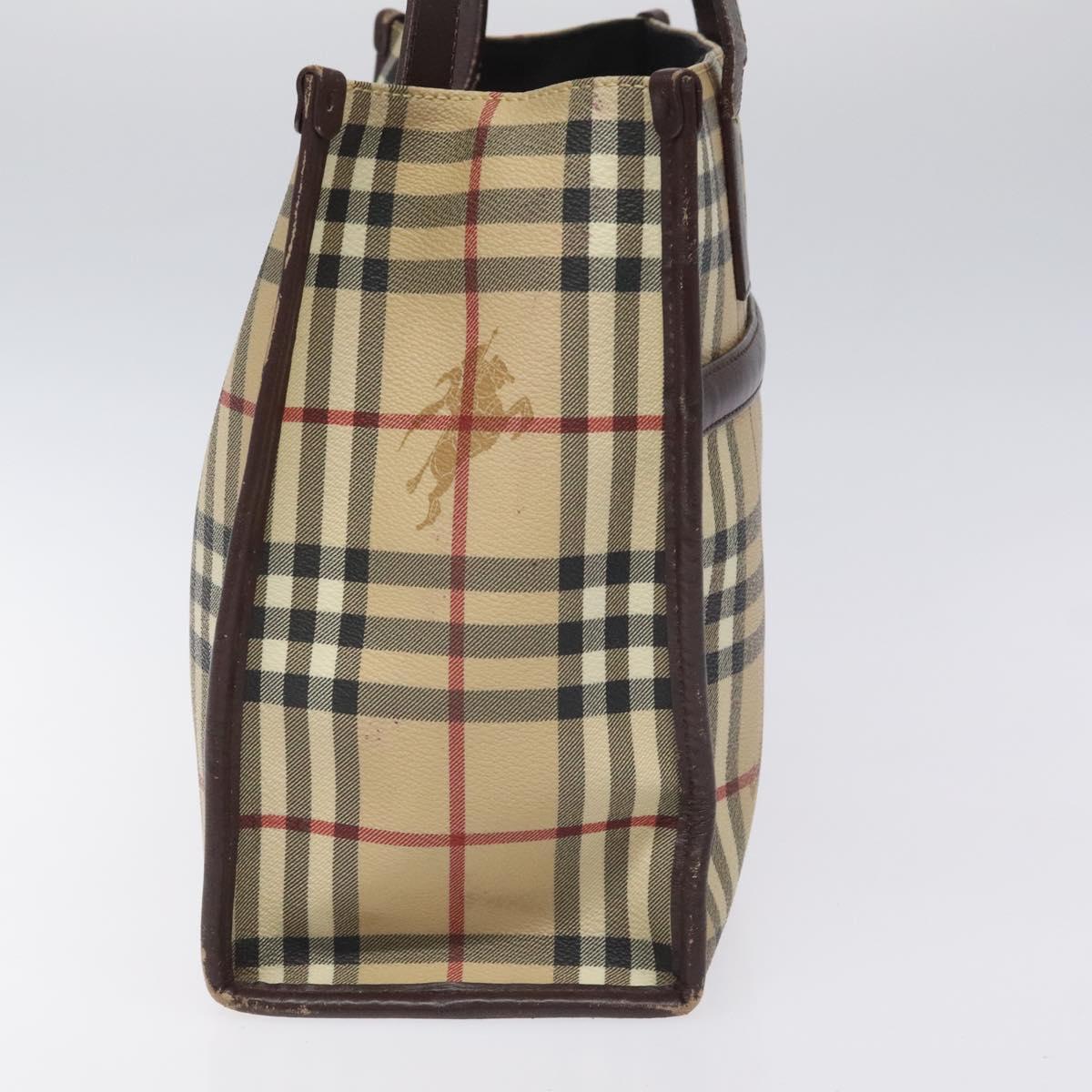 Burberry Nova Check Beige Canvas Tote Bag (Pre-Owned)