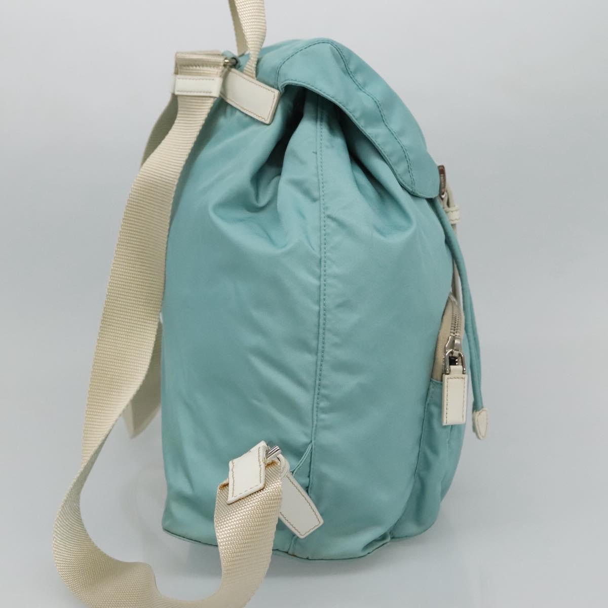 Prada Re-Nylon Blue Canvas Backpack Bag (Pre-Owned)