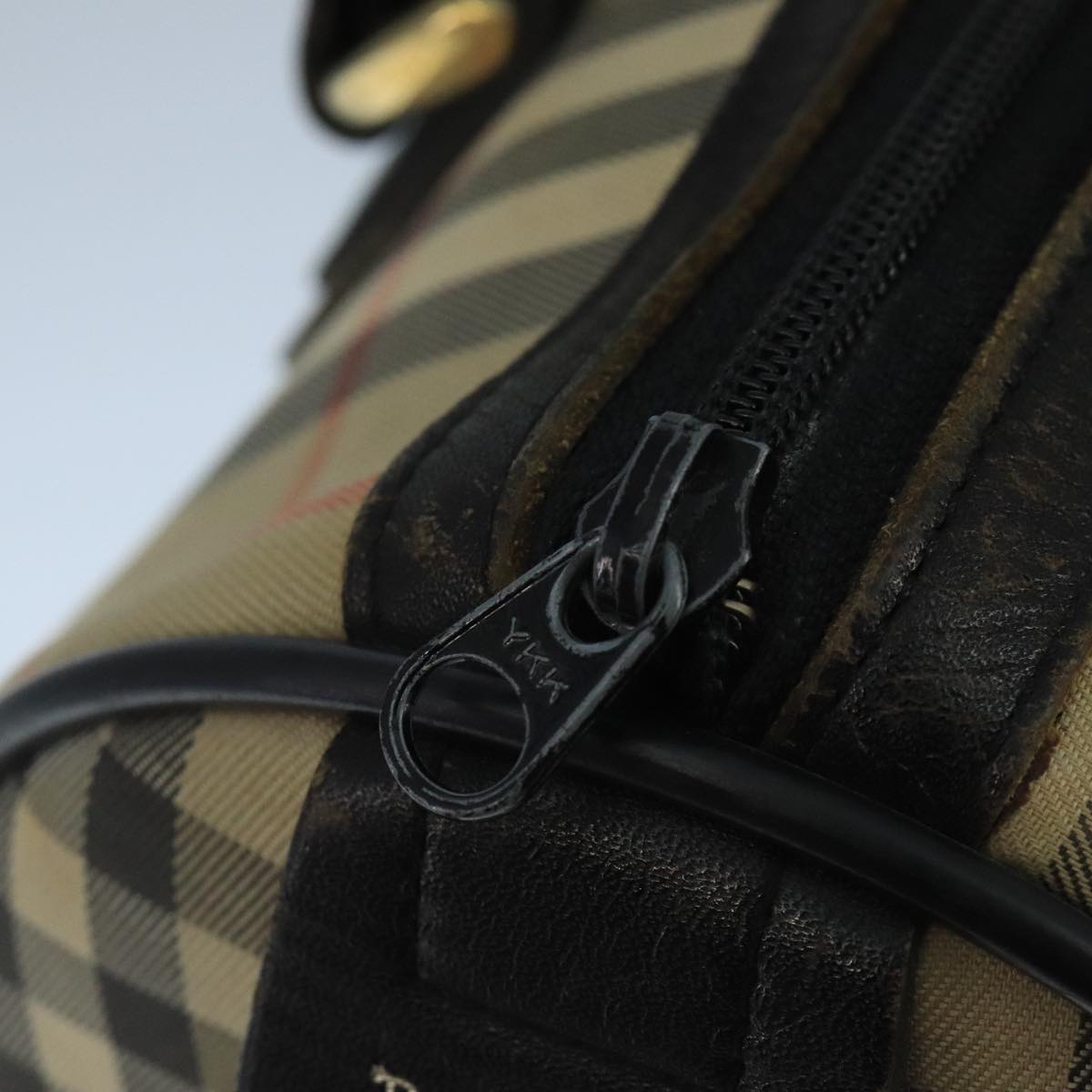 Burberry Nova Check Beige Canvas Travel Bag (Pre-Owned)