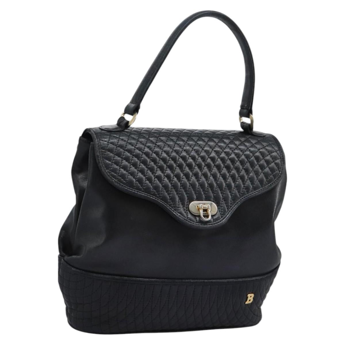 Bally Black Leather Handbag (Pre-Owned)
