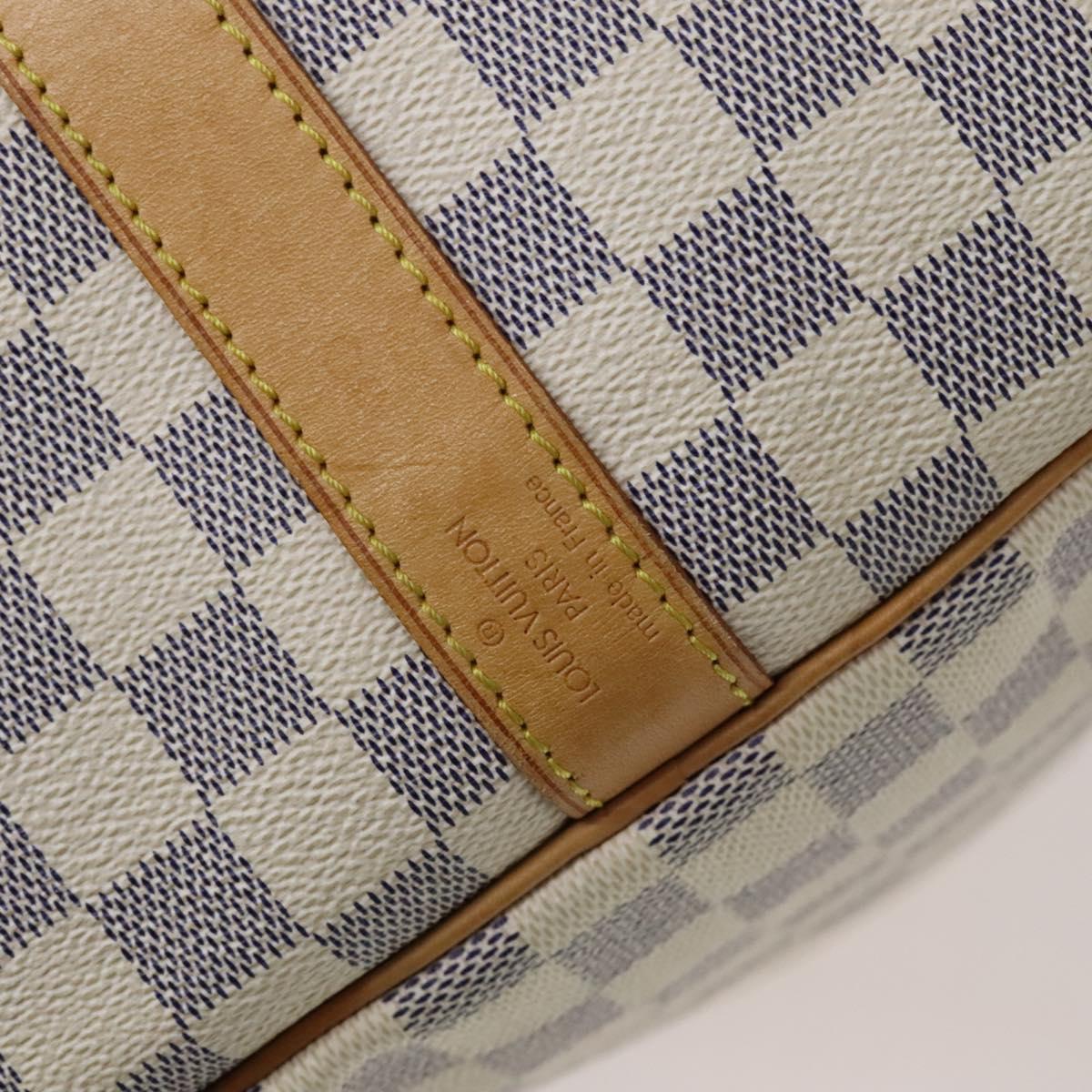Louis Vuitton Keepall Bandouliere 55 White Canvas Travel Bag (Pre-Owned)