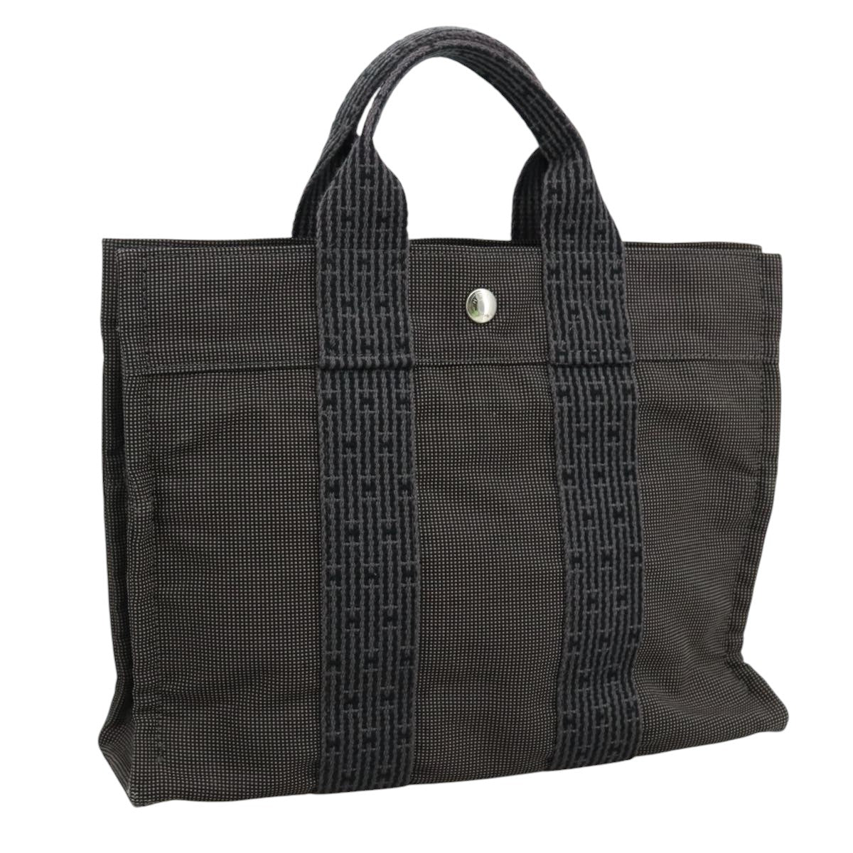 Hermès Herline Grey Canvas Tote Bag (Pre-Owned)