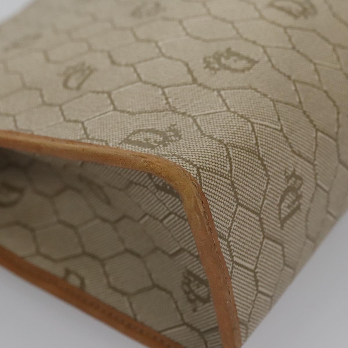 Dior Honeycomb Beige Canvas Clutch Bag (Pre-Owned)