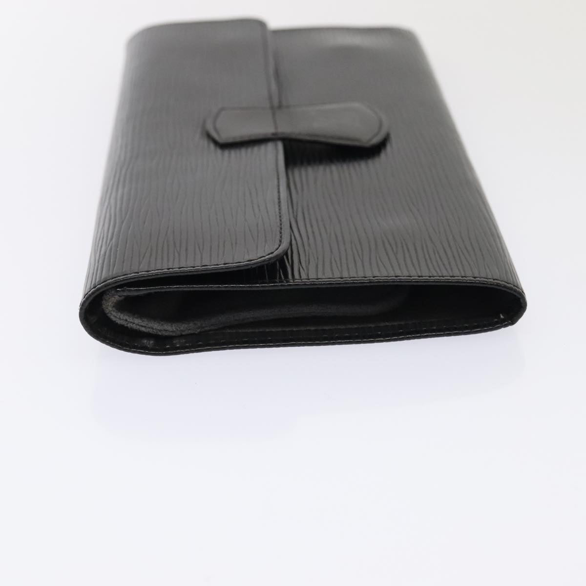 Louis Vuitton Rouleau Black Leather Clutch Bag (Pre-Owned)