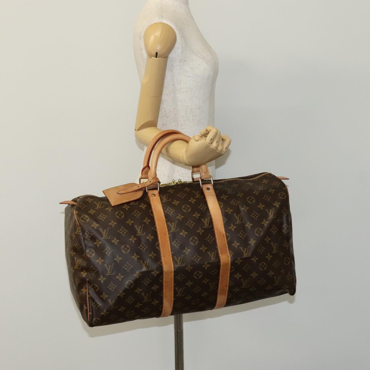 Louis Vuitton Keepall 50 Brown Canvas Travel Bag (Pre-Owned)