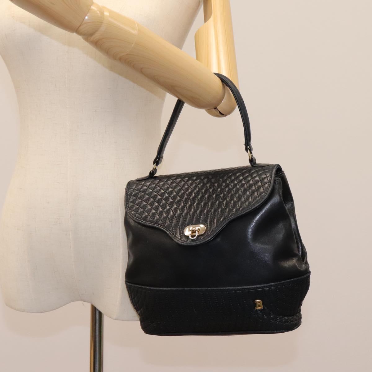 Bally Black Leather Handbag (Pre-Owned)