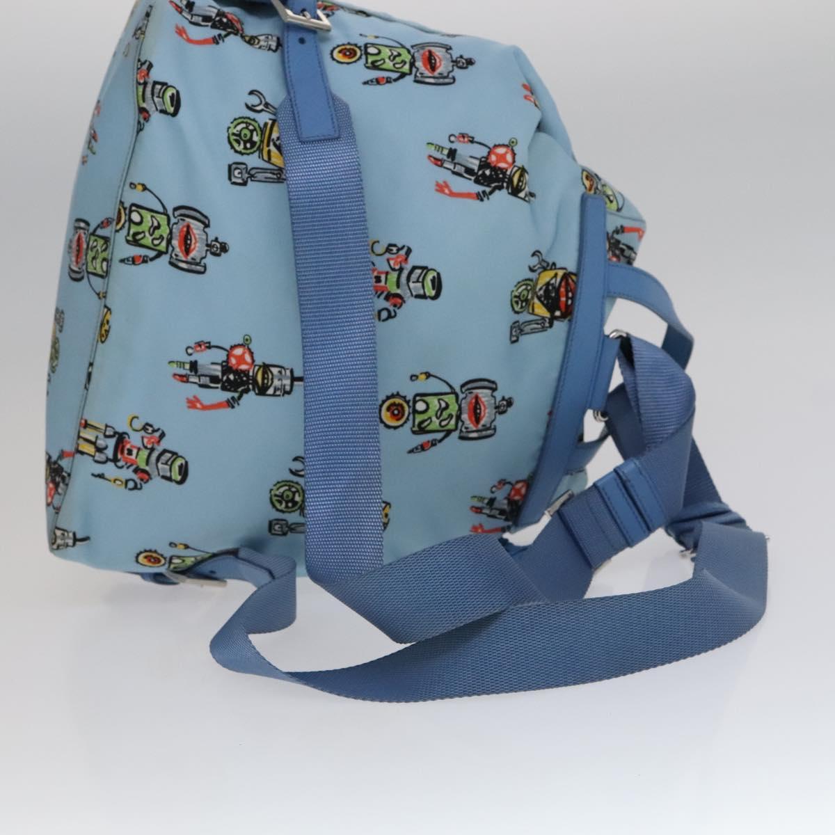 Prada Robot Blue Synthetic Backpack Bag (Pre-Owned)