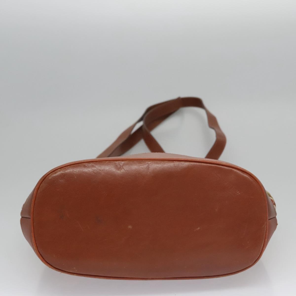 Salvatore Ferragamo Brown Canvas Shoulder Bag (Pre-Owned)
