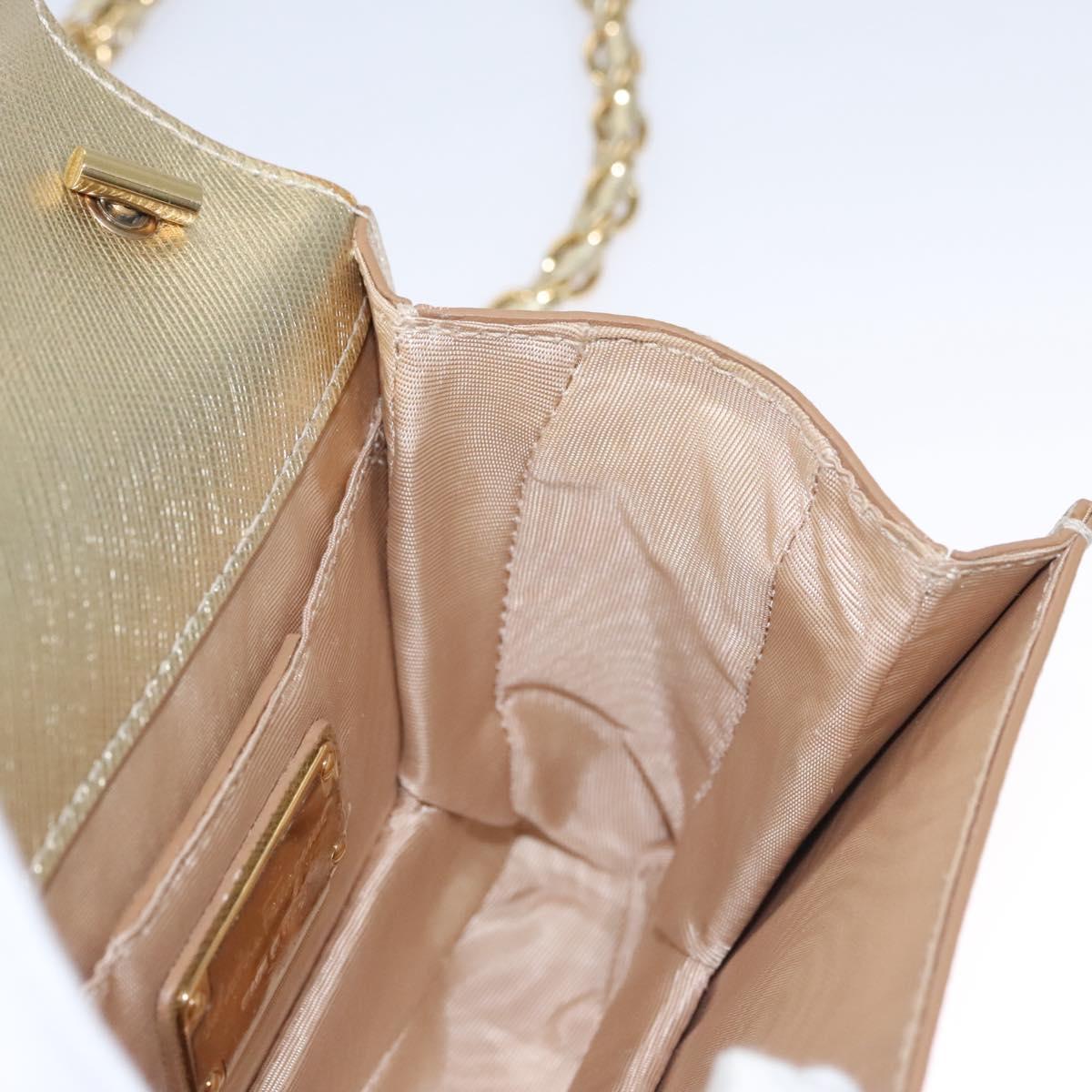 Salvatore Ferragamo Vara Gold Leather Shoulder Bag (Pre-Owned)