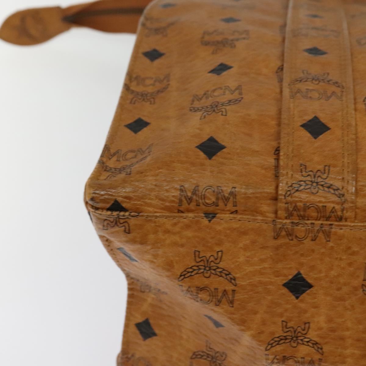 MCM Visetos Brown Leather Tote Bag (Pre-Owned)