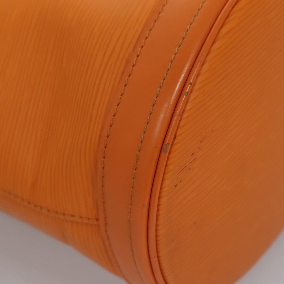 Louis Vuitton Bucket Pm Orange Leather Shoulder Bag (Pre-Owned)