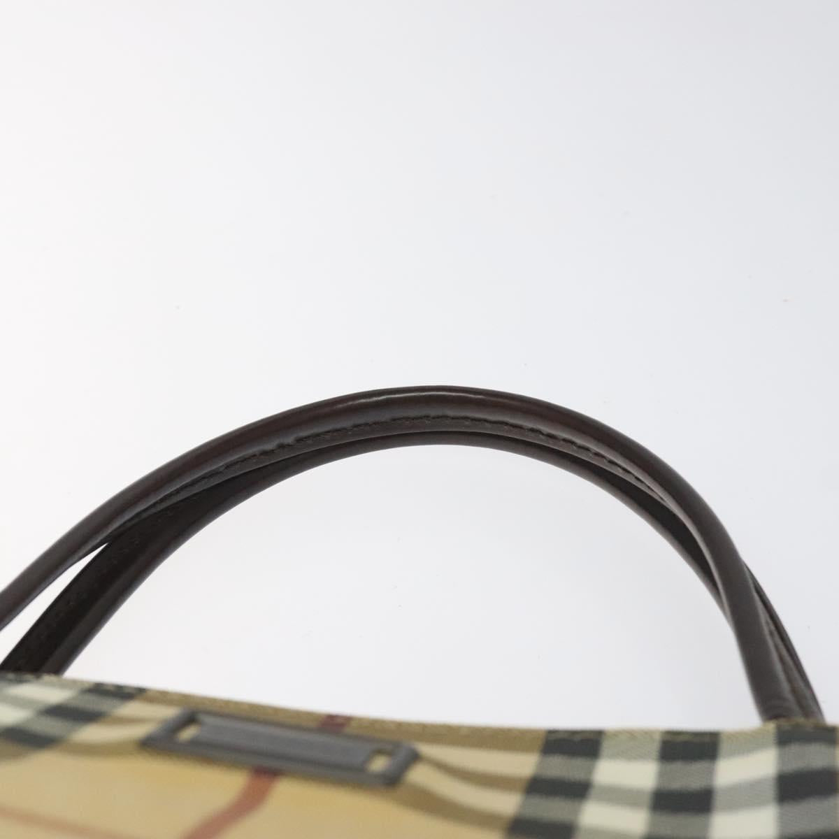 Burberry Nova Check Beige Canvas Tote Bag (Pre-Owned)