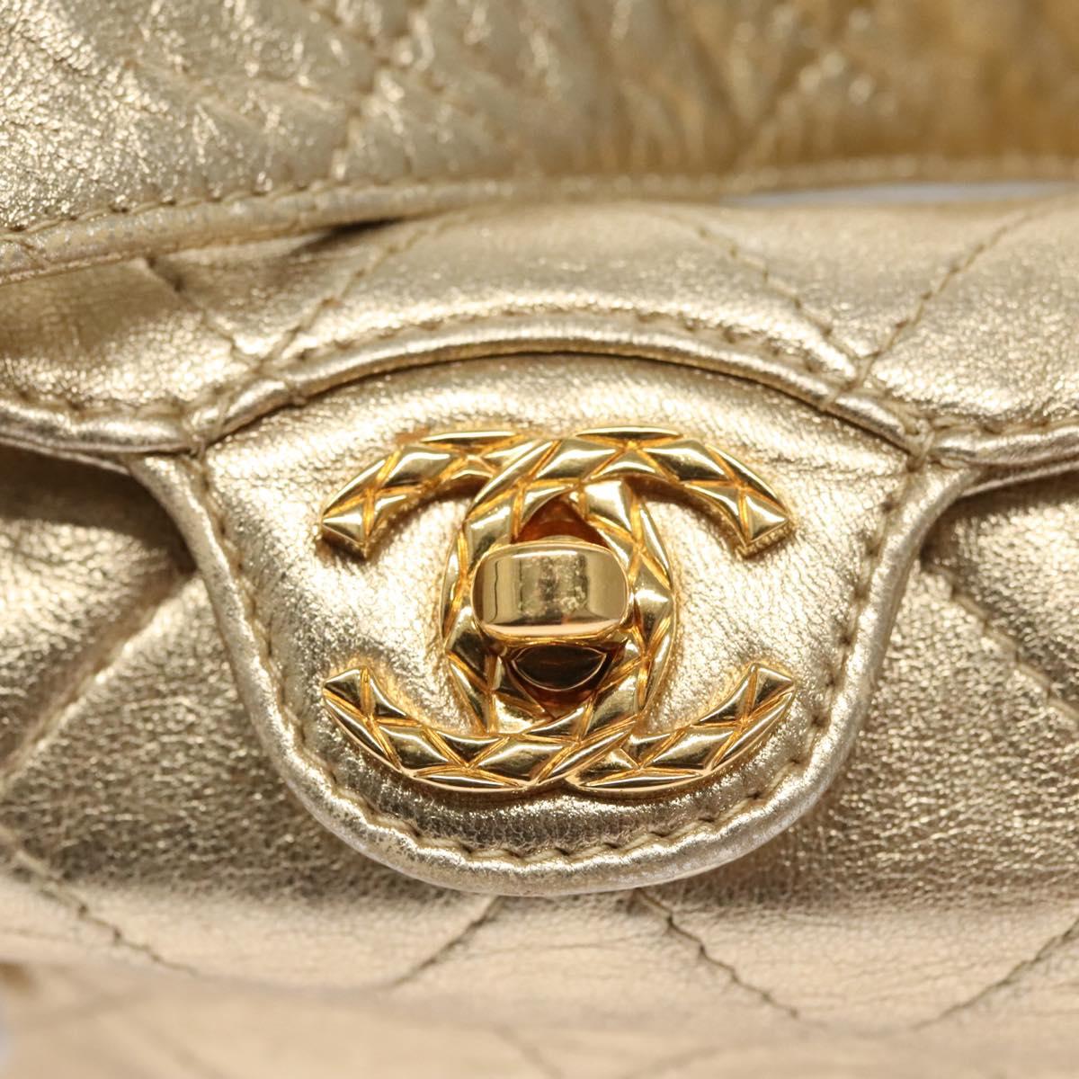 Chanel Quilted Gold Leather Shoulder Bag (Pre-Owned)