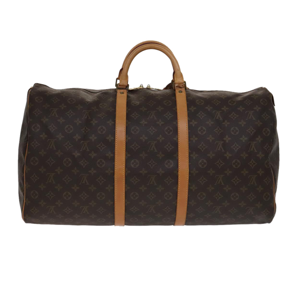 Louis Vuitton Keepall 60 Brown Canvas Travel Bag (Pre-Owned)