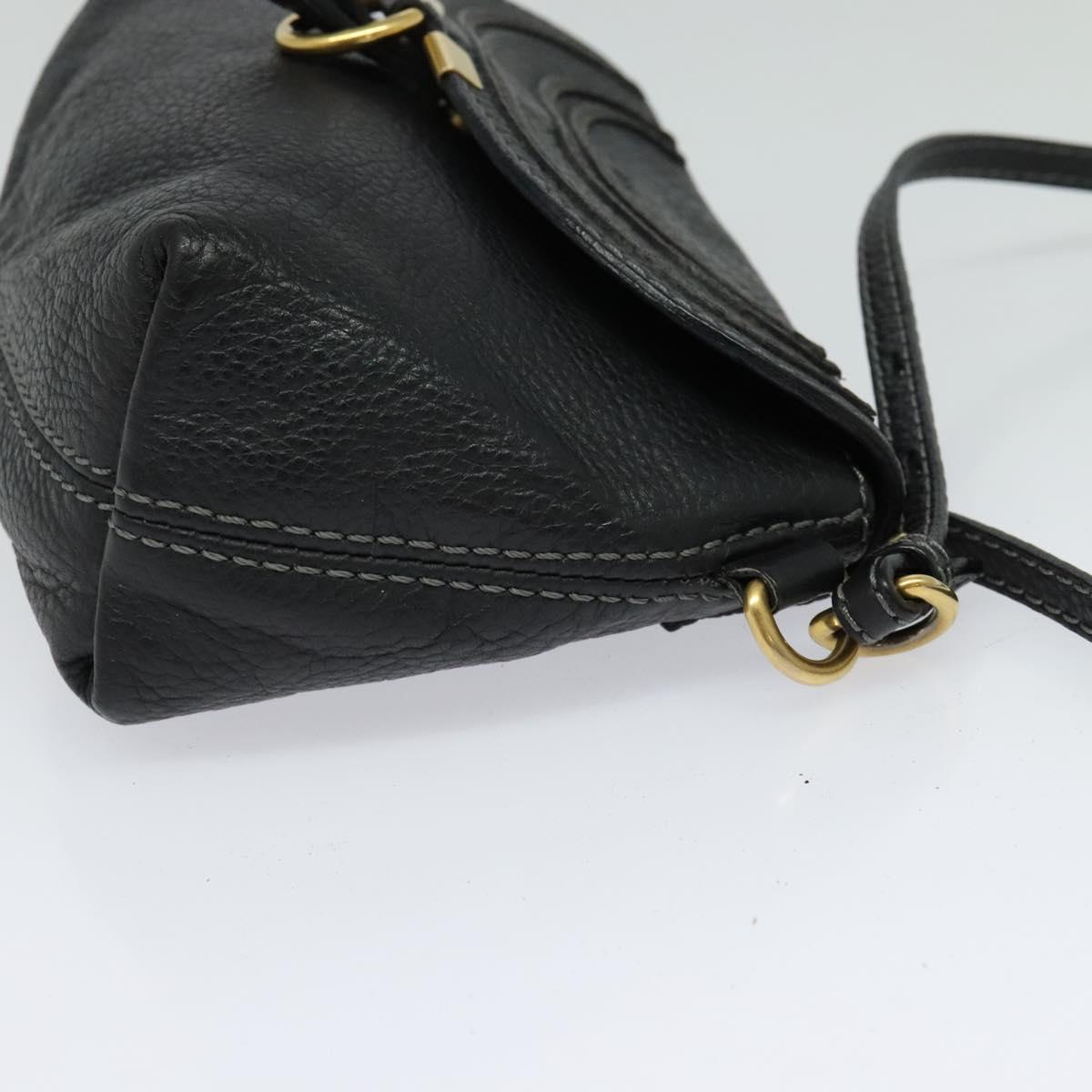 Chloé Marcie Black Leather Shoulder Bag (Pre-Owned)