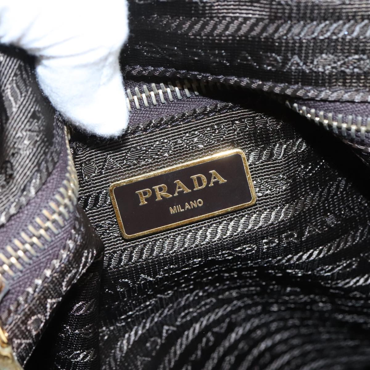 Prada Tessuto Khaki Synthetic Tote Bag (Pre-Owned)