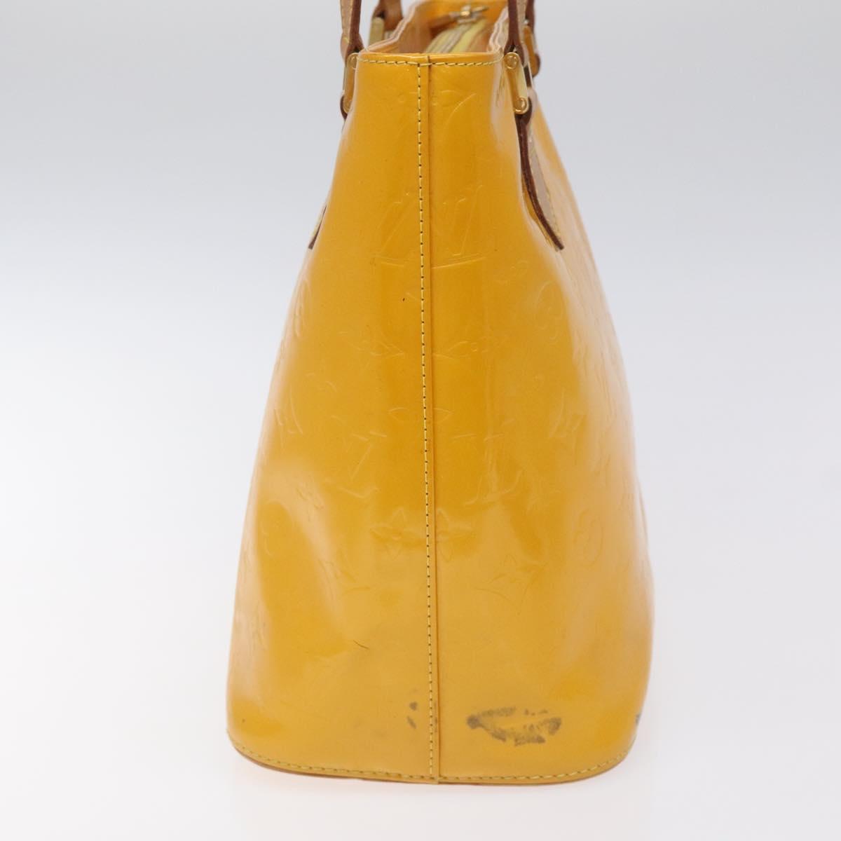 Louis Vuitton Houston Yellow Patent Leather Handbag (Pre-Owned)