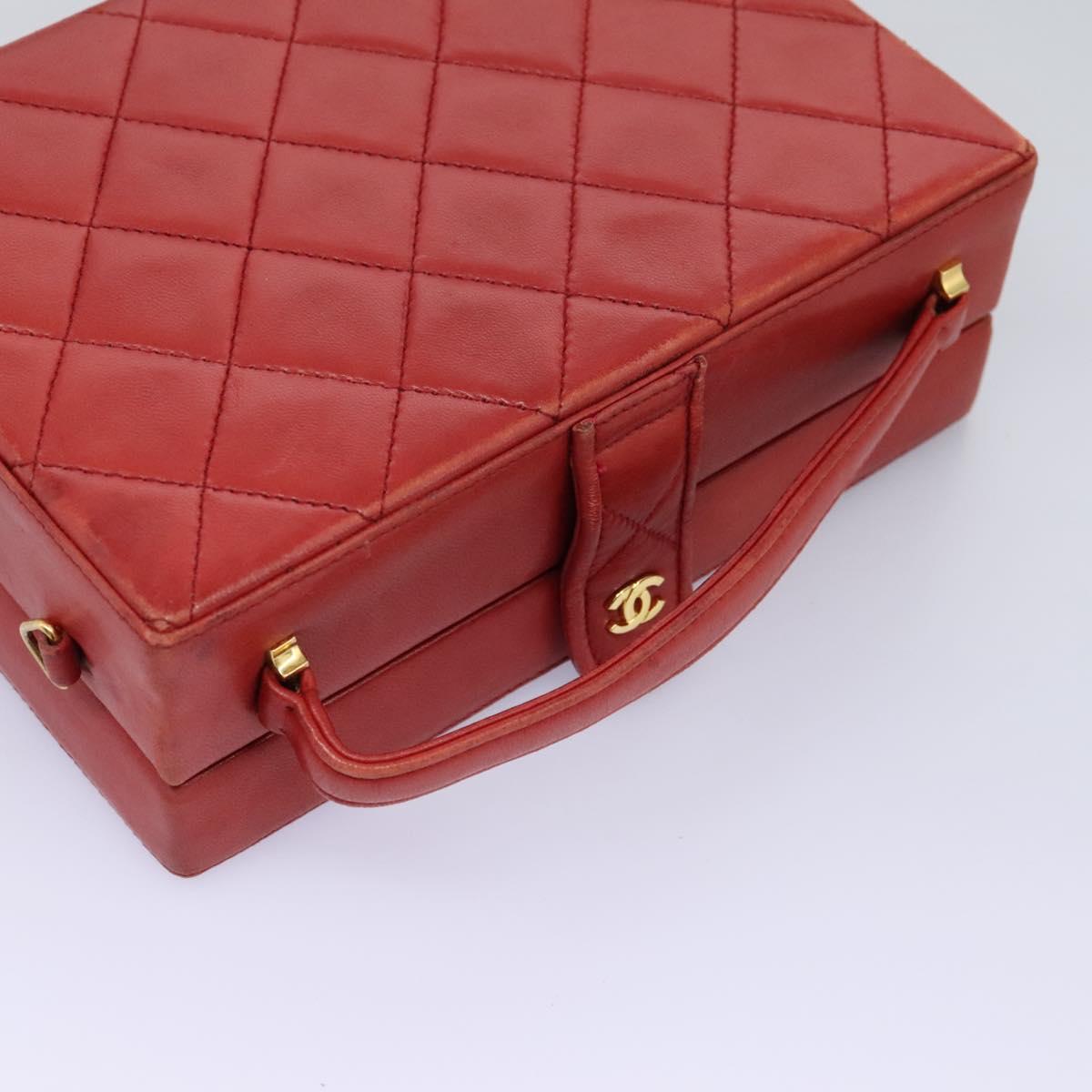 Chanel Cc Red Leather Handbag (Pre-Owned)
