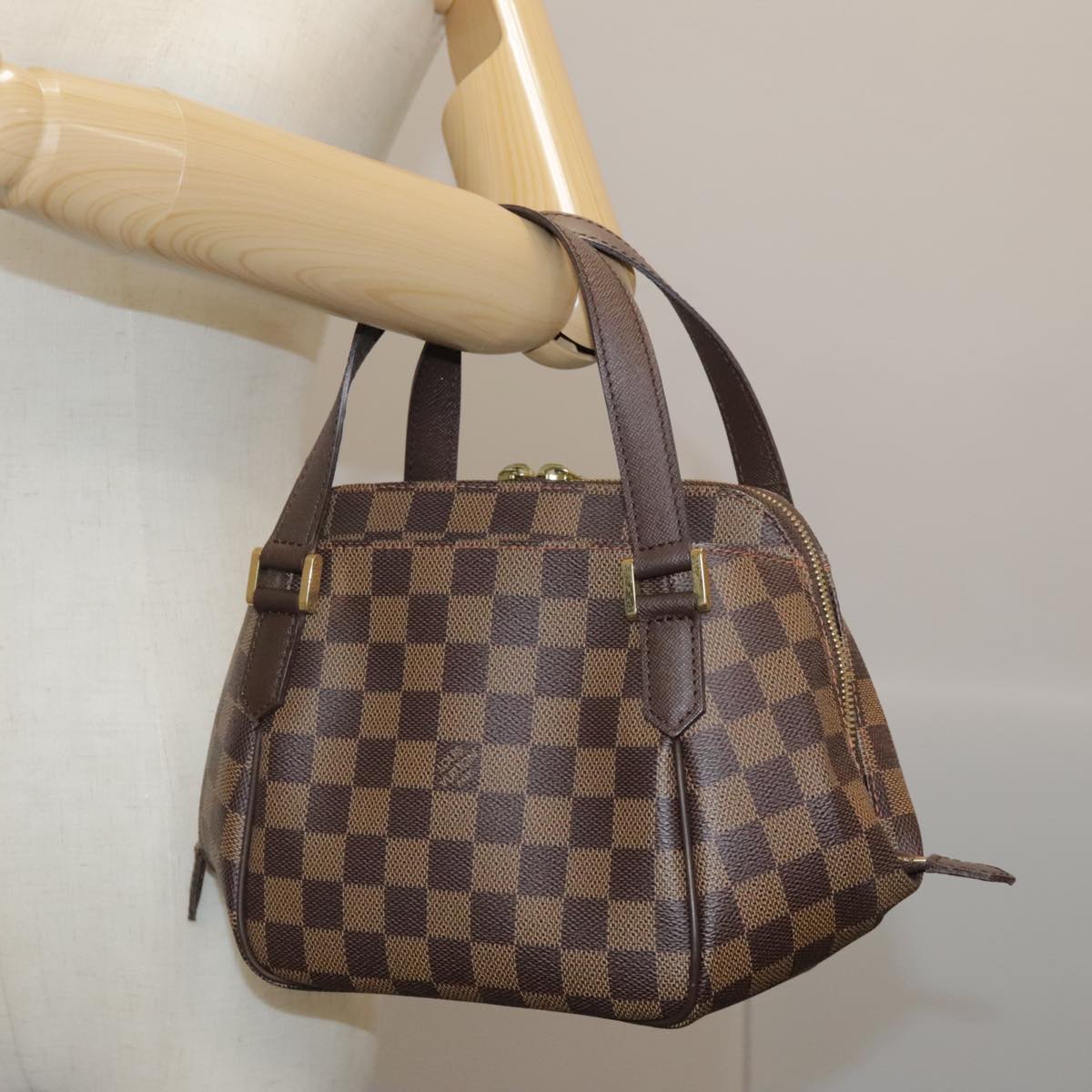 Louis Vuitton Belem Pm Brown Canvas Handbag (Pre-Owned)