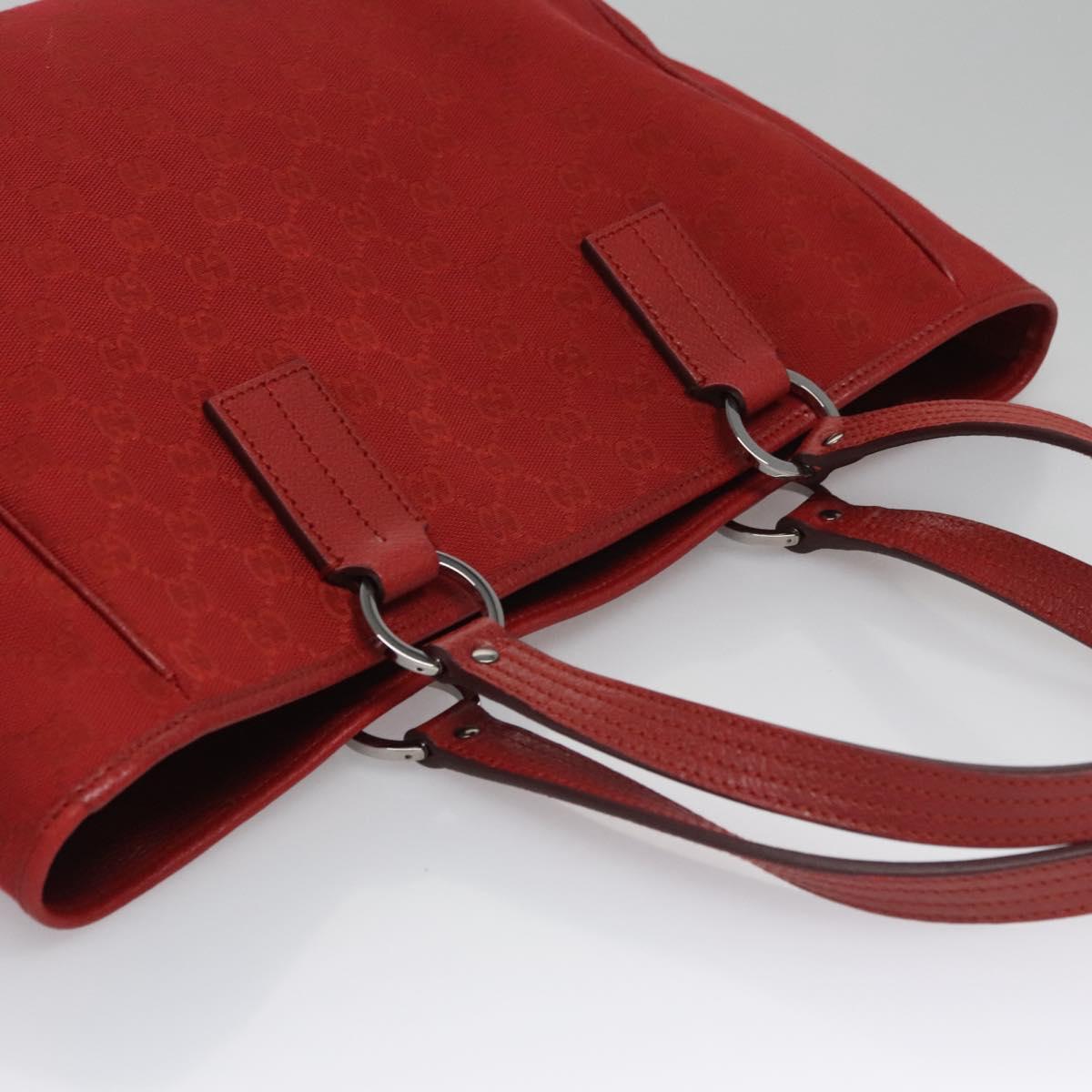 Gucci Gg Canvas Red Canvas Tote Bag (Pre-Owned)