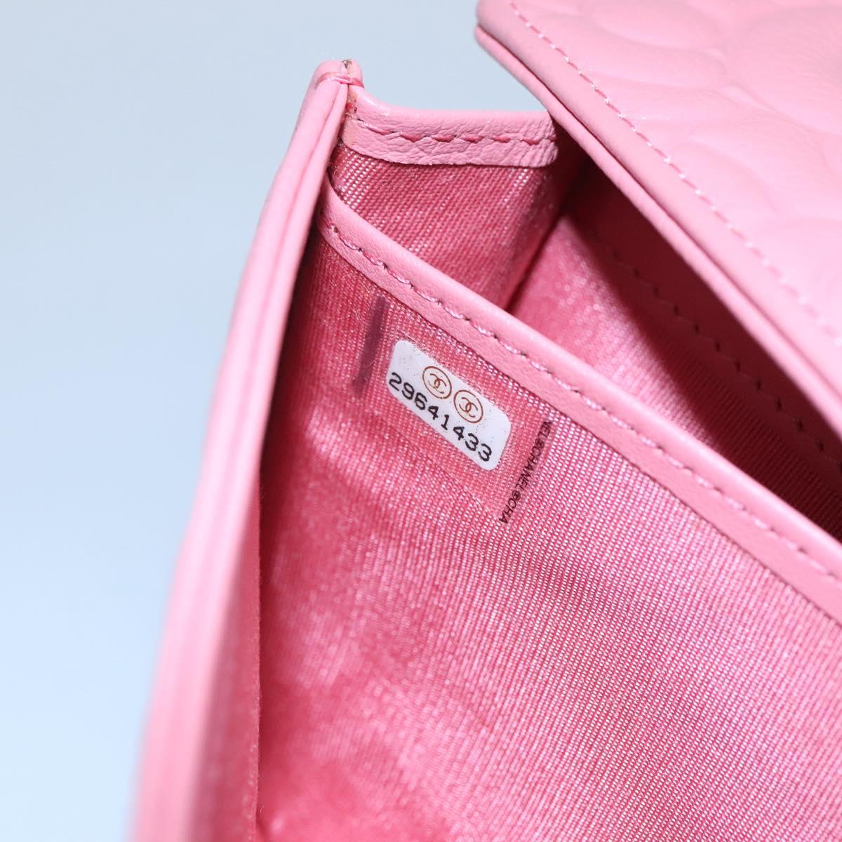 Chanel Camellia Pink Leather Wallet (Pre-Owned)