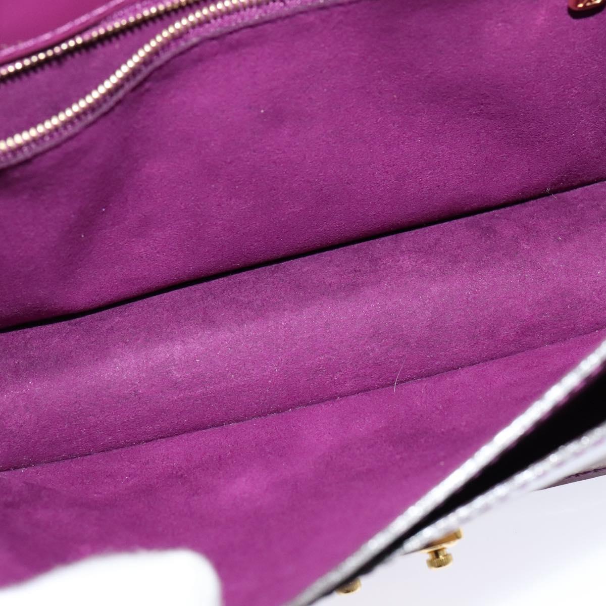 Louis Vuitton Monceau Burgundy Patent Leather Handbag (Pre-Owned)