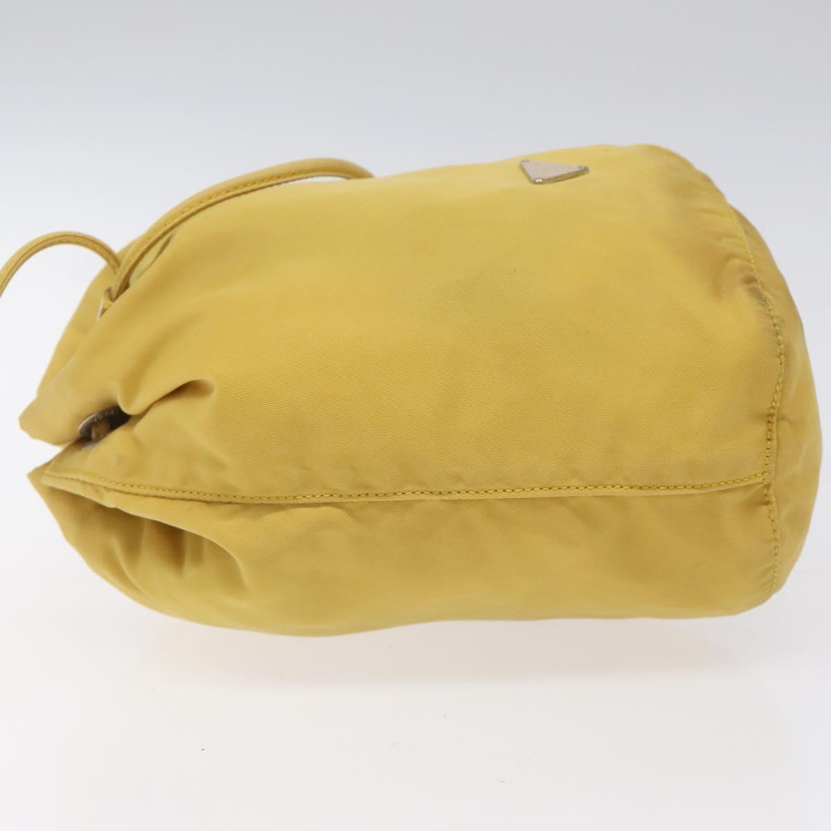 Prada Tessuto Yellow Synthetic Clutch Bag (Pre-Owned)