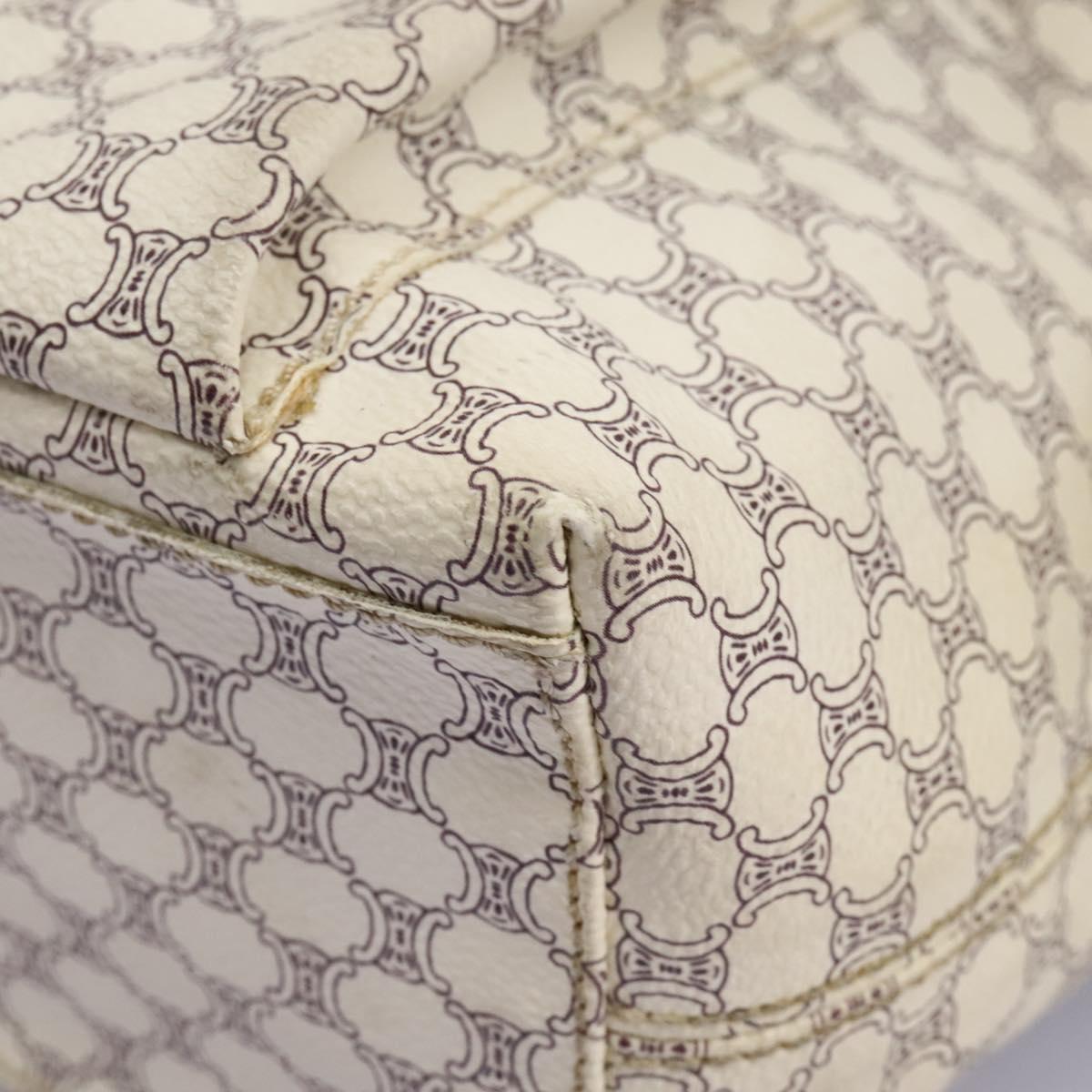 Céline Macadam White Canvas Shoulder Bag (Pre-Owned)