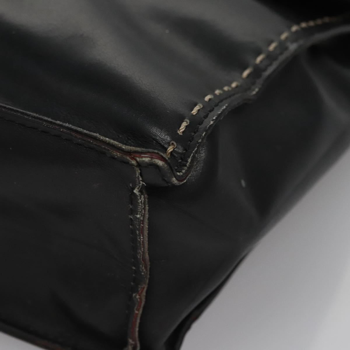 Céline Macadam Black Leather Handbag (Pre-Owned)